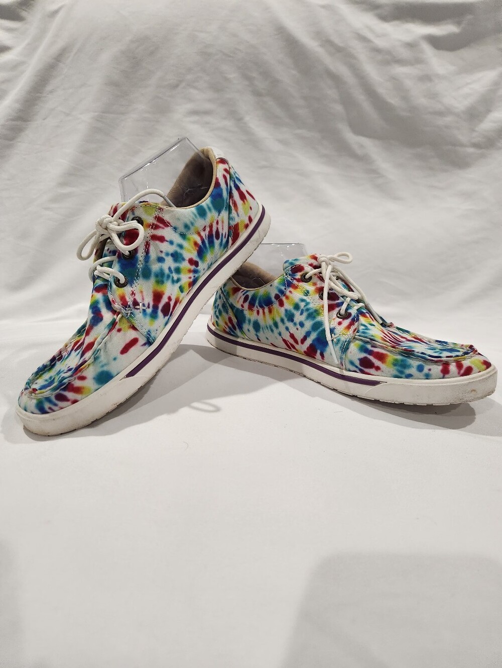 Twisted X Ladies Kicks Tie-Dye Lace-Up Sneakers Blue, Red, Yellow, Green Size 10
